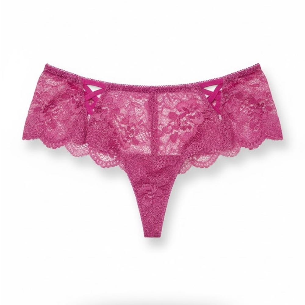 XOXO Lace Panties - Fuchsia